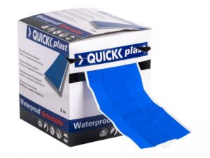 Quickplast blauwe detectie pleisterstrip 5 m x 6 cm