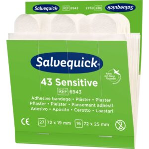 Salvequick sensitive pleisters 6943 - 6 x 43 stuks