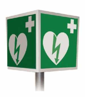 AED-symbool - ilcor - Bord Aluminium