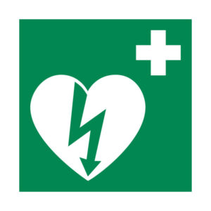 Sticker NL AED-symbool