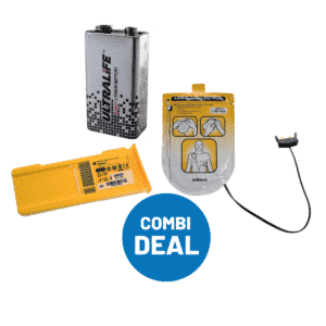 Combideal Defibtech Lifeline elektroden + batterij (7 jaar) + 9V batterij