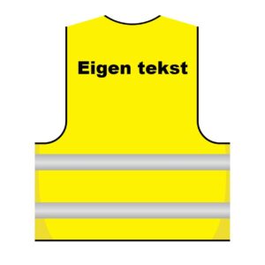 Veiligheidshesje met eigen logo of tekst, 2 reflecterende strepen