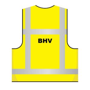 Veiligheidshesje "BHV", RWS (4 reflecterende strepen)