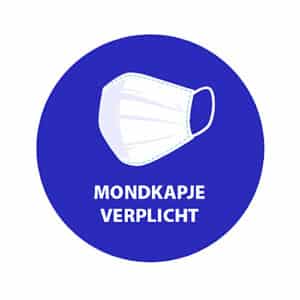 Sticker 'Mondkapje verplicht'