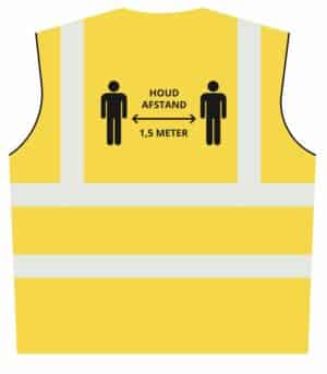 Veiligheidshesje 'Houd afstand, 1,5 meter'
