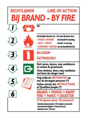 Bij brand ned/eng