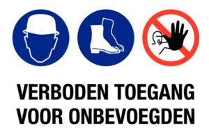 Werfbord verboden toegang