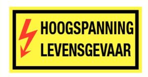Hoogspanning levensgevaar