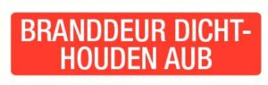 Branddeur dichthouden