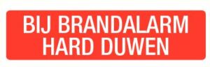 Bij brandalarm duwen