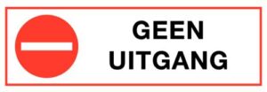 Geen uitgang