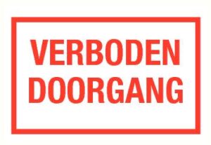 Verboden doorgang