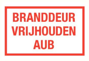 Branddeur vrijhouden