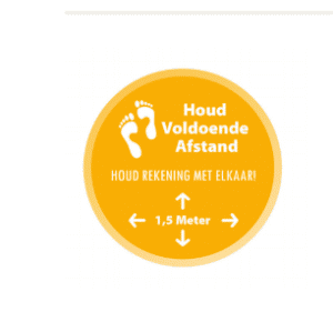 Vloersticker 'houd afstand'