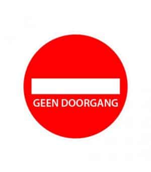 Vloersticker 'Geen doorgang'