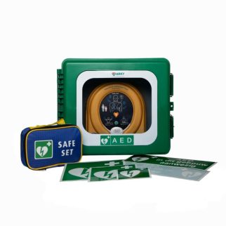 Groen-buitenkast-met-gele-AED-AED-Edit